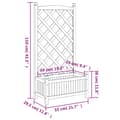 Miniatyrbillede 9 af 9: vidaXL plantekasse med espalier massivt grantræ brun