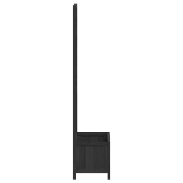 vidaXL Plantekasse med espalier svart heltre gran