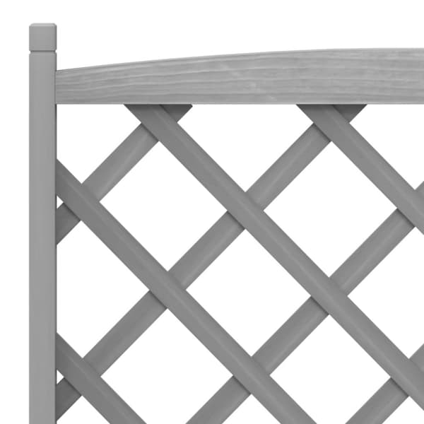 vidaXL Plantekasse med espalier grå heltre gran