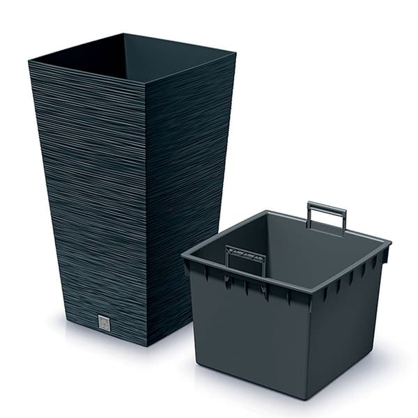 Prosperplast Blomsterkrukke 24l Furu Collection 34.5x34.5x66 Cm Grå