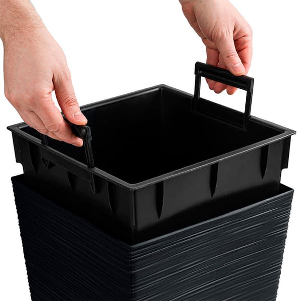 Prosperplast Blomsterkrukke 24l Furu Collection 34.5x34.5x66 Cm Grå