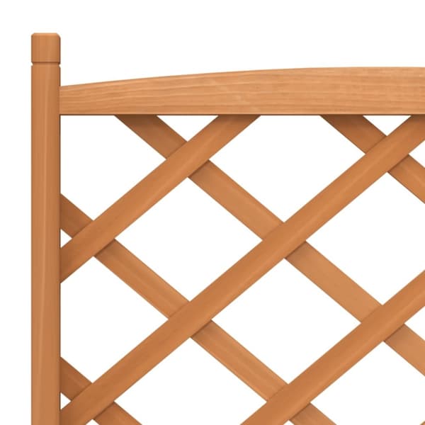 vidaXL plantekasse med espalier massivt grantræ brun