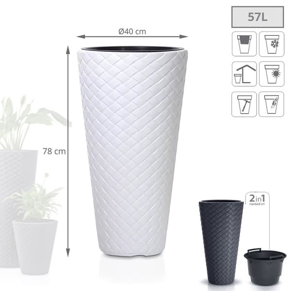 Prosperplast Blomsterkrukke 57l Matuba Collection 40x40x78 Cm