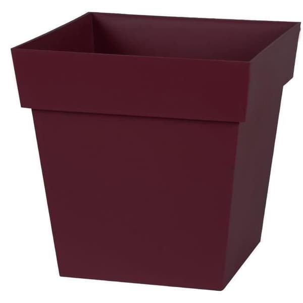 EDA TUSCANY Fyrkantig blomkruka 32 cm - Volym 22 L - 32 x 32 x 32 cm - Vinröd
