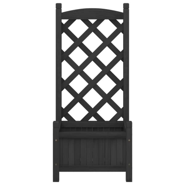 vidaXL plantekasse med espalier massivt grantræ sort