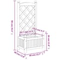 Miniatyrbillede 9 af 9: vidaXL plantekasse med espalier massivt grantræ sort