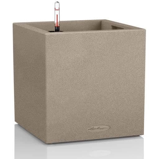 Blomkruka - Lechuza - Canto Square - Beige - Natursten - Med vattenreserv