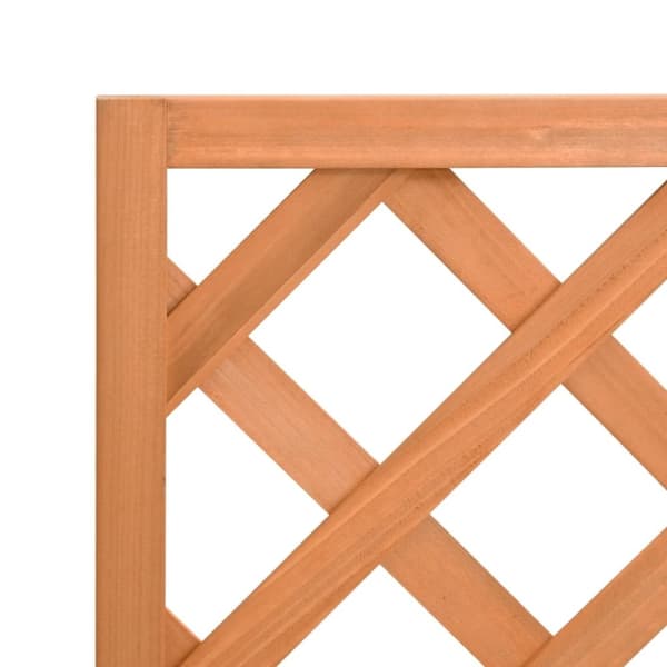 vidaXL Plantekasse med espalier brun heltre gran