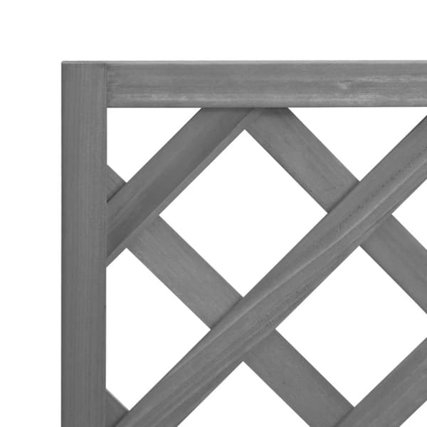vidaXL plantekasse med espalier massivt grantræ grå