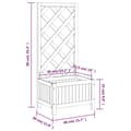 Miniatyrbillede 7 af 8: vidaXL plantekasse med espalier massivt grantræ grå