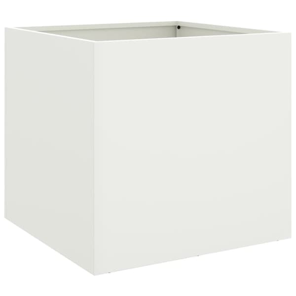 vidaXL Plantekasser 2 stk hvit 42x40x39 cm stål