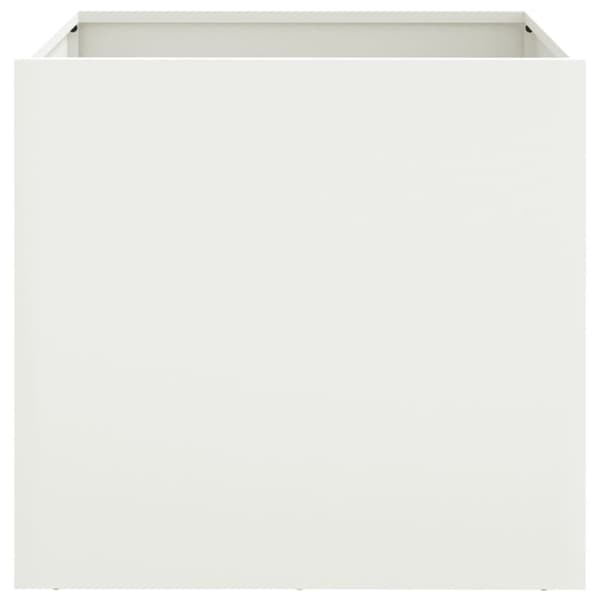 vidaXL Plantekasser 2 stk hvit 42x40x39 cm stål