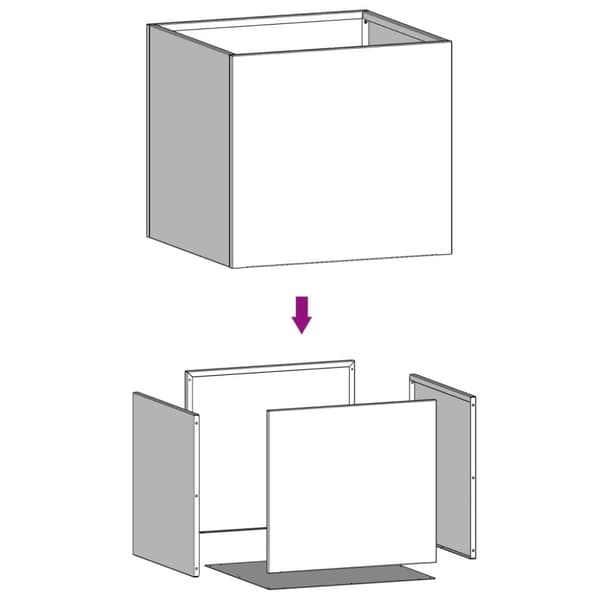 vidaXL Plantekasser 2 stk hvit 42x40x39 cm stål