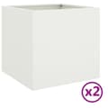 Miniatyrbillede 3 af 11: vidaXL plantekasser 2 stk. 42x40x39 cm stål hvid
