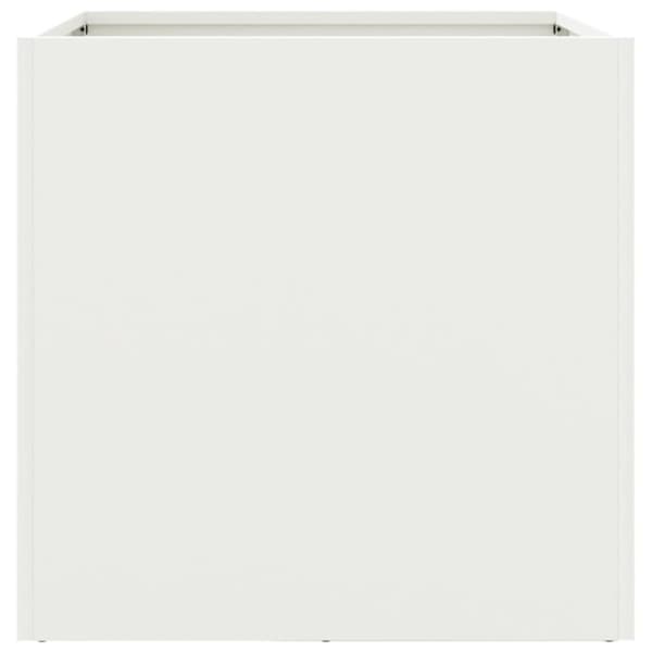 vidaXL plantekasser 2 stk. 42x40x39 cm stål hvid