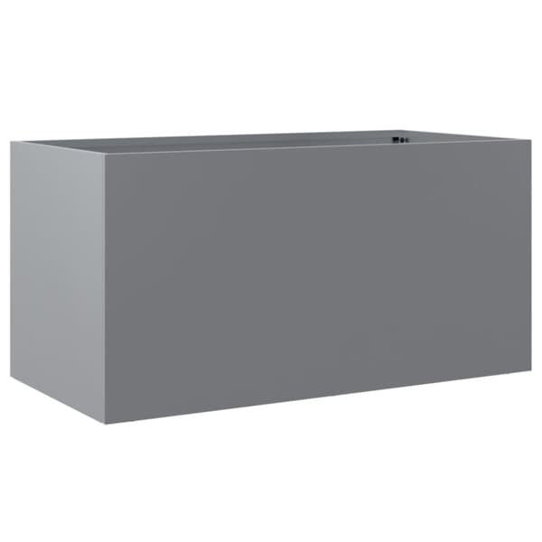 vidaXL Plantekasse sølv 62x30x29 cm rustfritt stål