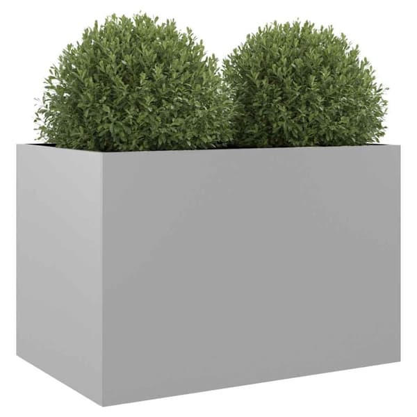 vidaXL Odlingslåda silver 62x47x46 cm galvaniserat stål