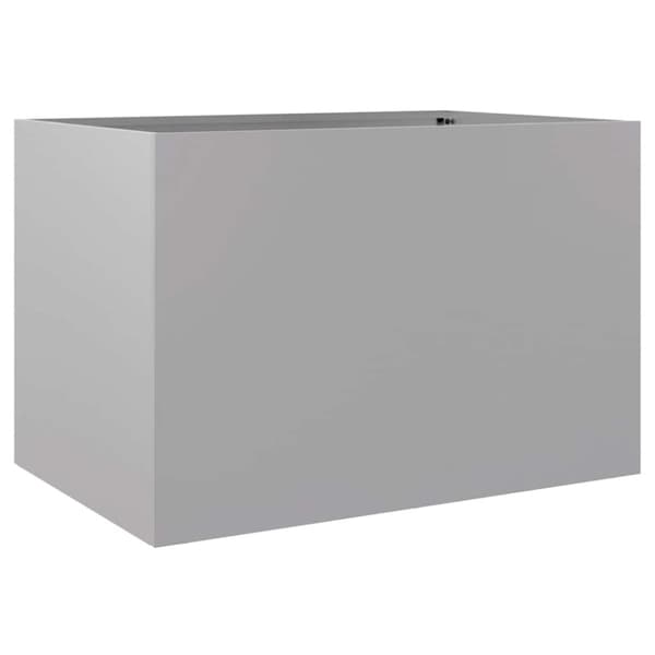 vidaXL Kukkalaatikko hopea 62x47x46 cm galvanoitu teräs