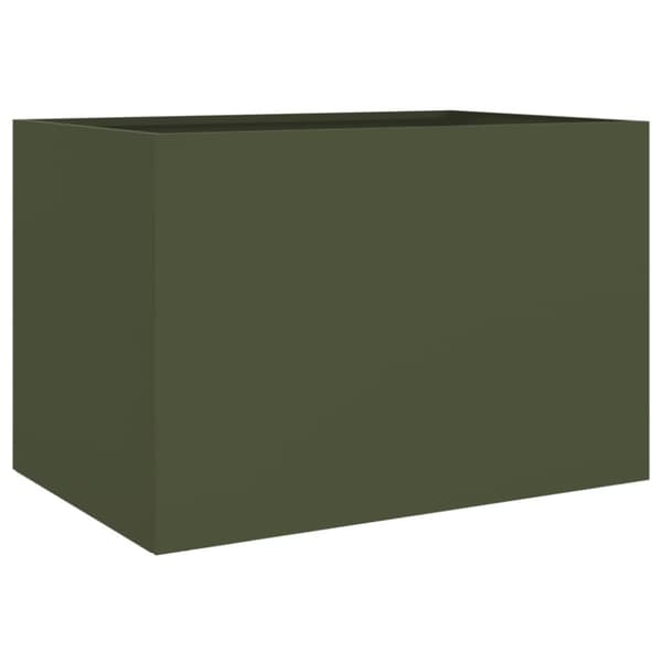 vidaXL Plantekasse olivengrønn 62x47x46 cm stål