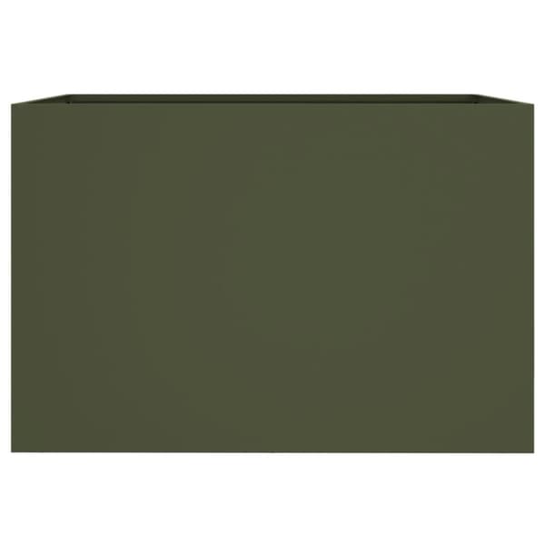 vidaXL Plantekasse olivengrønn 62x47x46 cm stål