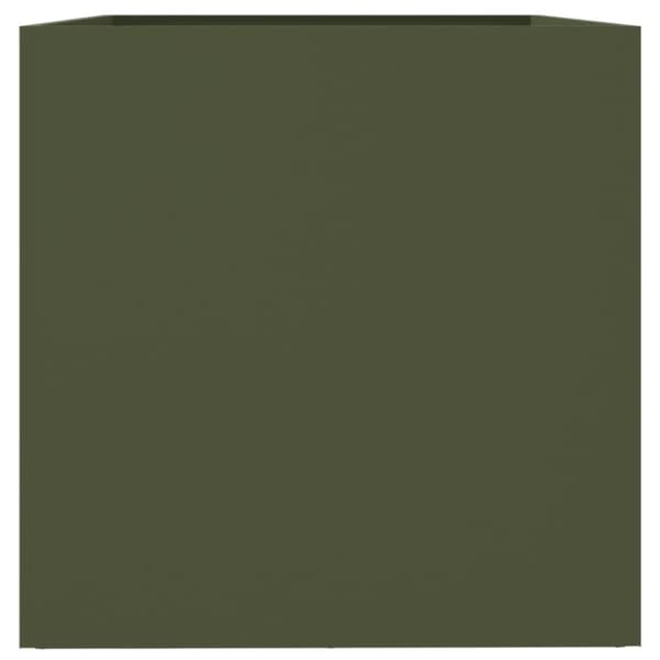 vidaXL Plantekasse olivengrønn 62x47x46 cm stål