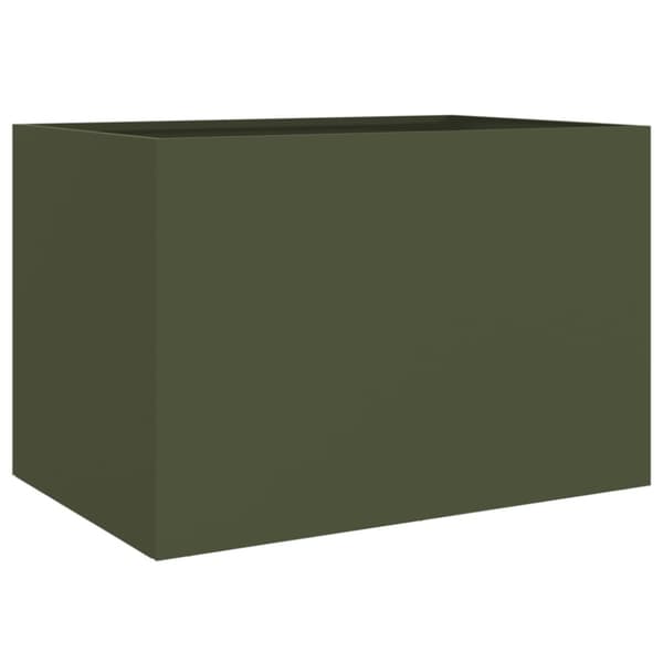 vidaXL Plantekasse olivengrønn 62x47x46 cm stål