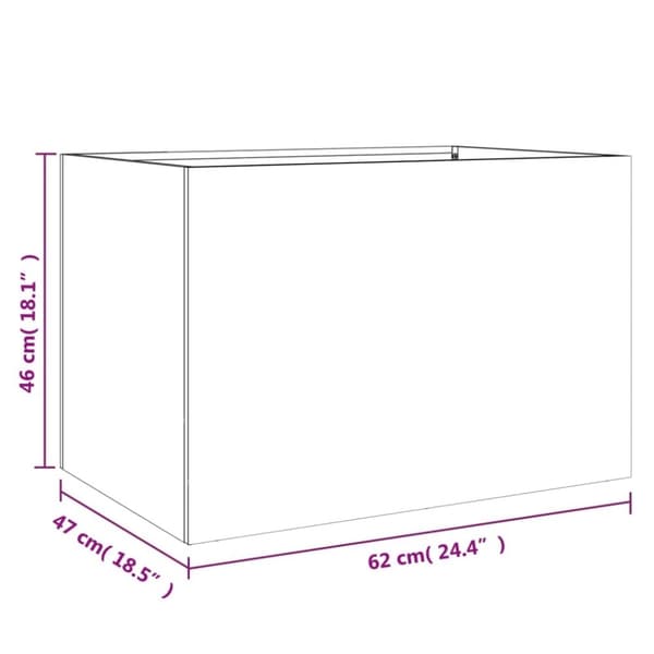 vidaXL Plantekasse olivengrønn 62x47x46 cm stål