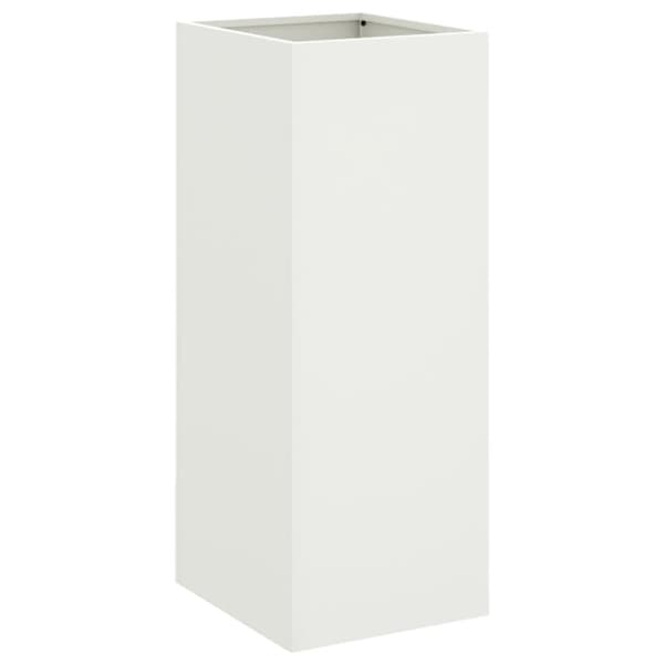 vidaXL Odlingslåda vit 32x29x75 cm kallvalsat stål