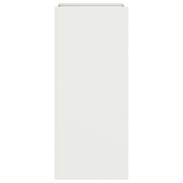 vidaXL Odlingslåda vit 32x29x75 cm kallvalsat stål