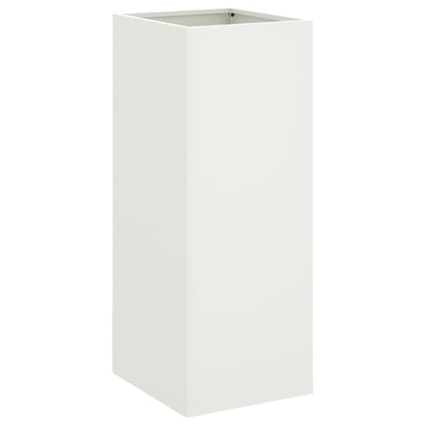 vidaXL Odlingslåda vit 32x29x75 cm kallvalsat stål