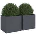 Miniatyrbilde 5 av 11: vidaXL Plantekasser 2 stk antrasitt 49x47x46 cm stål