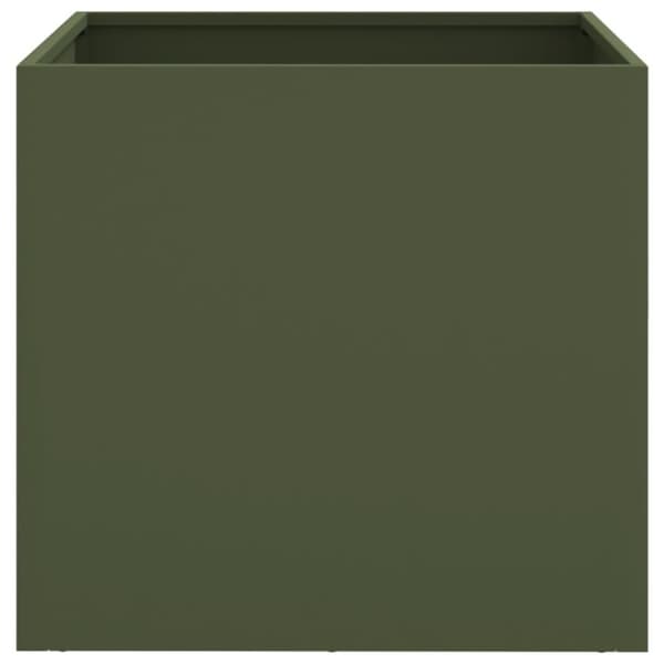 vidaXL Plantekasser 2 stk olivengrønn 49x47x46 cm stål