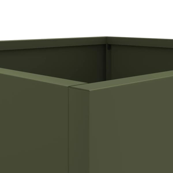 vidaXL Plantekasser 2 stk olivengrønn 49x47x46 cm stål