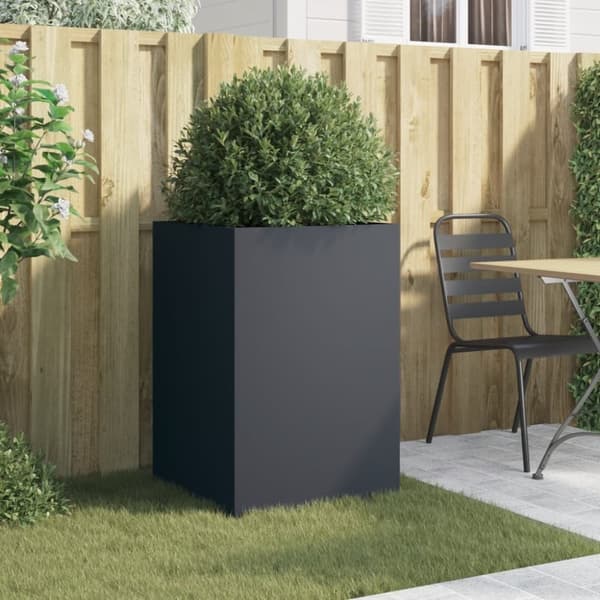 vidaXL Plantekasse antrasitt 52x48x75 cm stål