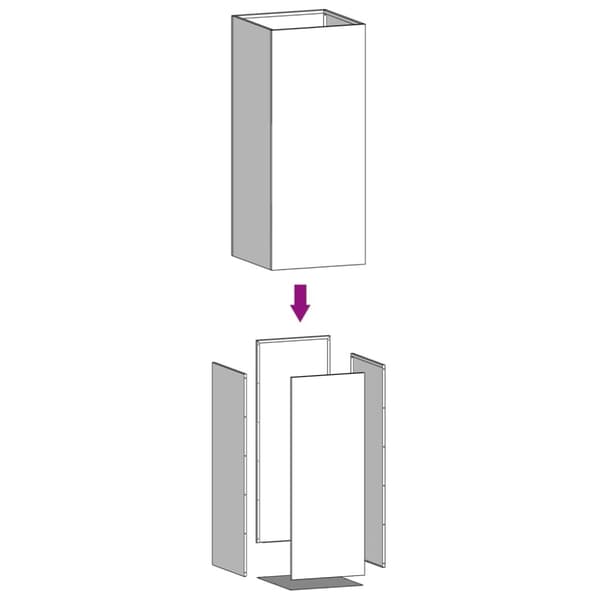 vidaXL Plantekasse antrasitt 52x48x75 cm stål