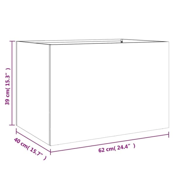 vidaXL plantekasse 62x40x39 cm stål sort