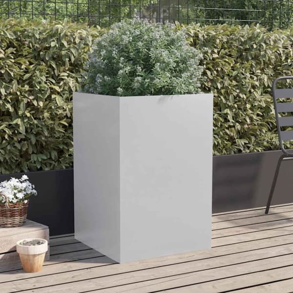 vidaXL Plantekasse sølv 52x48x75 cm galvanisert stål