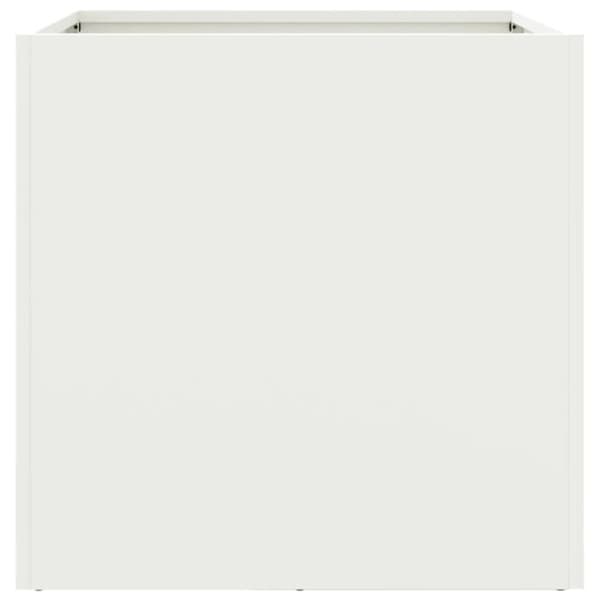 vidaXL Plantekasser 2 stk hvit 49x47x46 cm stål