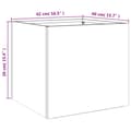 Pikkukuva 11 / 11: vidaXL Kukkalaatikot 2 kpl musta 42x40x39 cm teräs