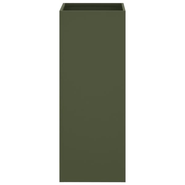 vidaXL plantekasse 32x29x75 cm stål olivengrøn