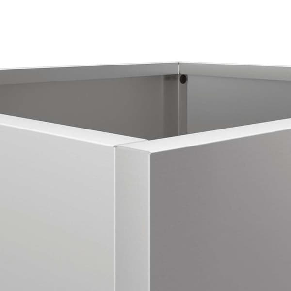 vidaXL Plantekasse sølv 32x29x75 cm galvanisert stål
