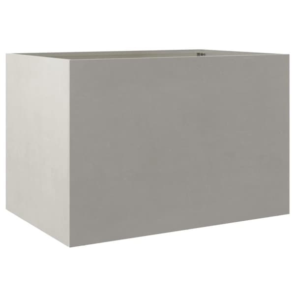 vidaXL Kukkalaatikko hopea 62x47x46 cm ruostumaton teräs