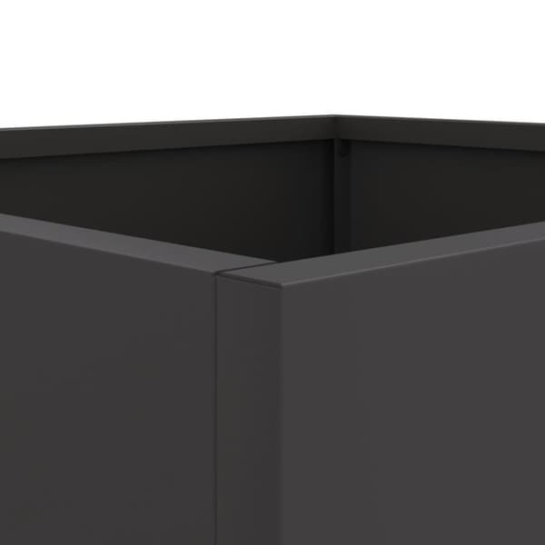 vidaXL plantekasser 2 stk. 49x47x46 cm koldvalset stål sort