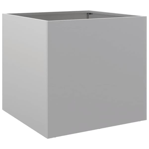 vidaXL plantekasse 42x40x39 cm galvaniseret stål sølvfarvet