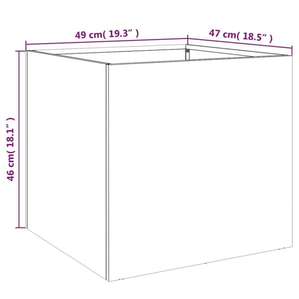 vidaXL Plantekasse sølv 49x47x46 cm galvanisert stål