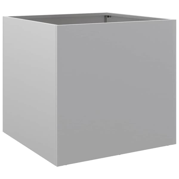 vidaXL plantekasse 49x47x46 cm galvaniseret stål sølvfarvet