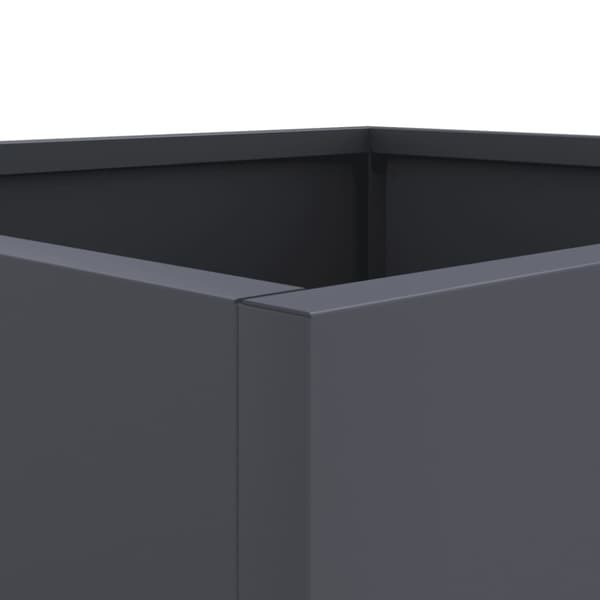 vidaXL Odlingslådor 2 st antracit 42x40x39 cm kallvalsat stål