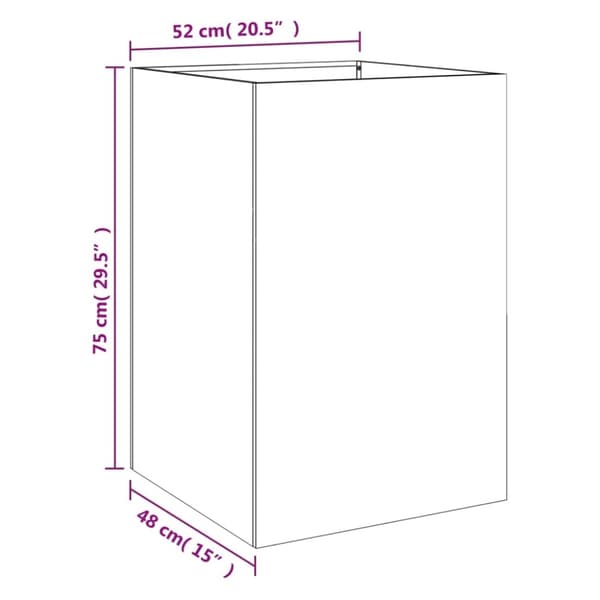 vidaXL Odlingslåda vit 52x48x75 cm stål