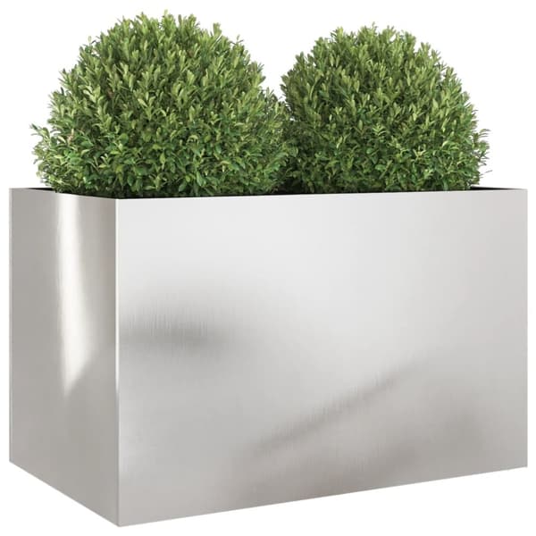 vidaXL Plantekasse sølv 62x40x39 cm rustfritt stål