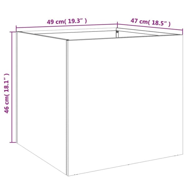vidaXL Odlingslåda svart 49x47x46 cm stål